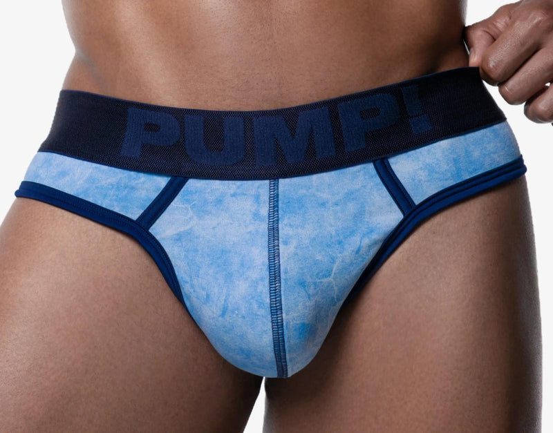 PUMP! Bubble Blue Thongs Woven Back Jacron Denim-Look Thong 17096 33