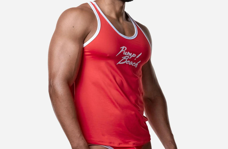 PUMP! Bay Slim-Fit Tank Top With UPF 50+ Protection in Red 14029 25