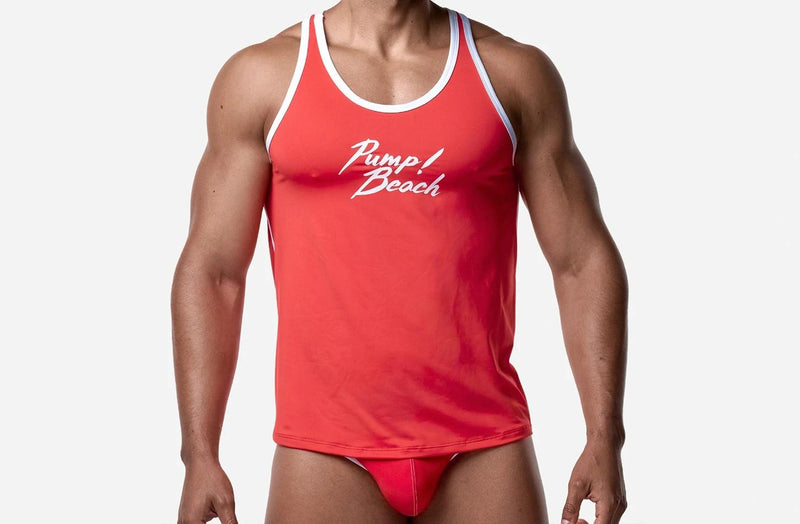 PUMP! Bay Slim-Fit Tank Top With UPF 50+ Protection in Red 14029 25