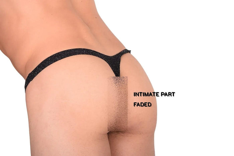 XL WOJOER Glitzer Push Up String Thong Black WS2B15 3