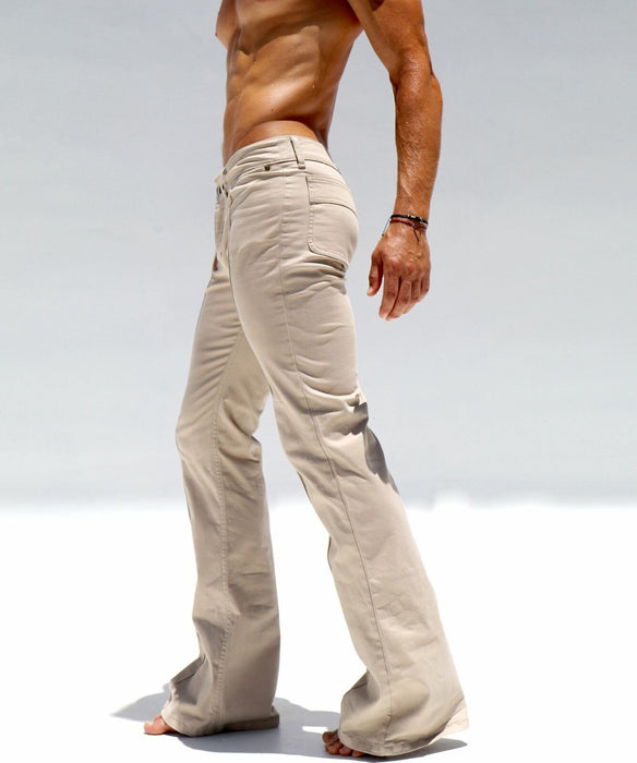 28" RUFSKIN Jeans JUKA TWILL Cotton Pants Denim Leatherette Patch Sand 4 - SexyMenUnderwear.com