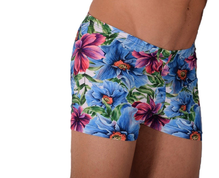 2XS/S SMU Mens Swim Hipster Underwear Flowers 43137 MX12 - SexyMenUnderwear.com