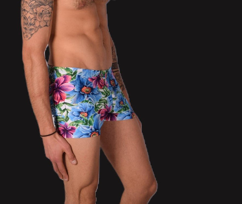 2XS/S SMU Mens Swim Hipster Underwear Flowers 43137 MX12 - SexyMenUnderwear.com