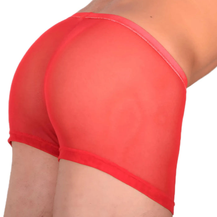 2XS/XS Mini Boxer C - Thru Red 33557 MX13 - SexyMenUnderwear.com