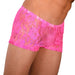 2XS/XS Smu Tanning Walking around C - Thru Pink Mini Boxer MX19 34033 - SexyMenUnderwear.com