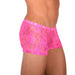 2XS/XS Smu Tanning Walking around C - Thru Pink Mini Boxer MX19 34033 - SexyMenUnderwear.com