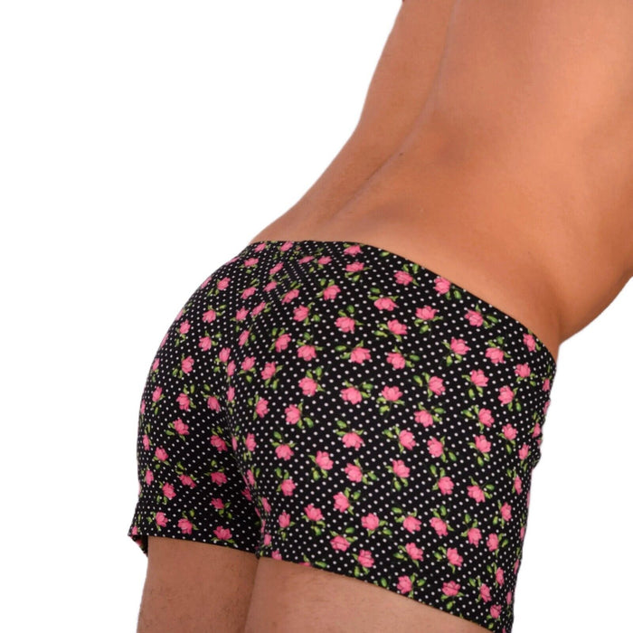 2XS/XS Smu Tanning Walking around sheer Floral Mini Boxer MX19 34026 - SexyMenUnderwear.com