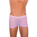 2XS/XS Smu Tanning Walking around sheer Pink C - Thru Mini Boxer MX19 34028 - SexyMenUnderwear.com