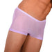 2XS/XS Smu Tanning Walking around sheer Pink C - Thru Mini Boxer MX19 34028 - SexyMenUnderwear.com