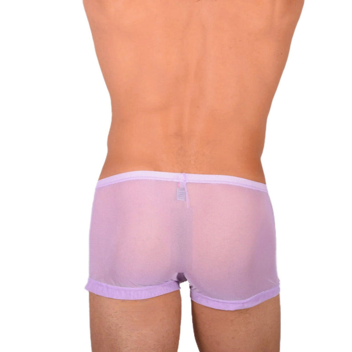 2XS/XS Smu Tanning Walking around sheer Pink C - Thru Mini Boxer MX19 340284