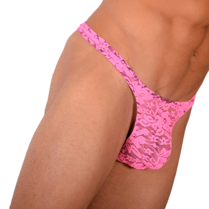 S SMU Sexy C-Thru Pink Thong 33836 MX17