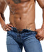 36" RUFSKIN Cotton Jeans BUTCH Slim Straight - Leg Pants Denim Distressed - SexyMenUnderwear.com