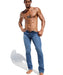 36" RUFSKIN Cotton Jeans BUTCH Slim Straight - Leg Pants Denim Distressed - SexyMenUnderwear.com