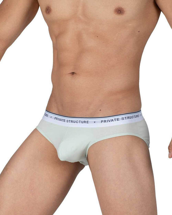 3pcs PRIVATE STRUCTURE Elements Mini Brief Earth Green Sand Nude Quartz 4395 - SexyMenUnderwear.com