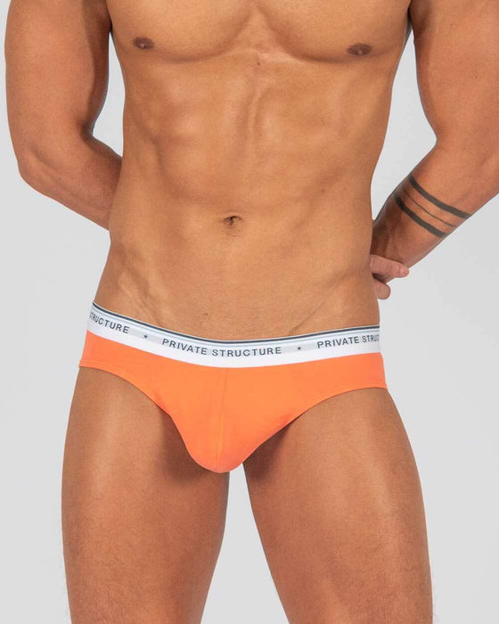 3pcs PRIVATE STRUCTURE Elements Mini Briefs Fire Yellow Orange Flame Red 4395 - SexyMenUnderwear.com