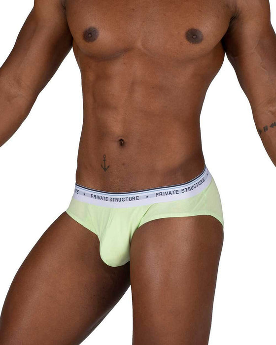 3pcs PRIVATE STRUCTURE Elements Wind Mini Briefs Trio Lavender Mint Jasmine 4395 - SexyMenUnderwear.com