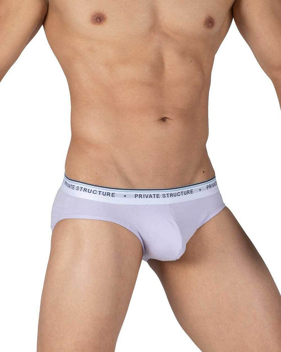 3pcs PRIVATE STRUCTURE Elements Wind Mini Briefs Trio Lavender Mint Jasmine 4395 - SexyMenUnderwear.com