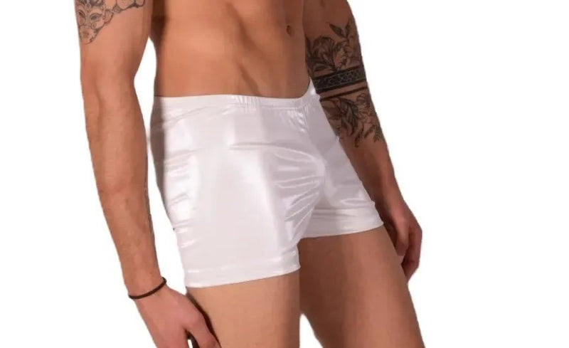 XS SMU Mens Faux Leather Look Hipster Snow White 43154 MX12