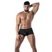 TOF PARIS Stretchy Boxer Mon Amour Microfiber Trunk in Black 56