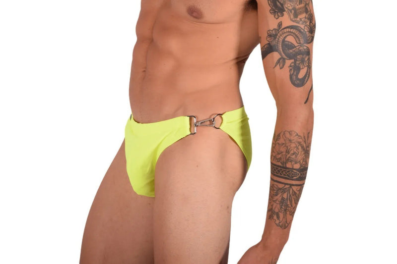 XL Swimwear SMU Detachable Shape Retention Swim-Brief Lime 33801 MX22