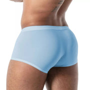 TOF PARIS Stretch Boxer Mon Amour Microfiber Low-Rise Trunk in Blue 56