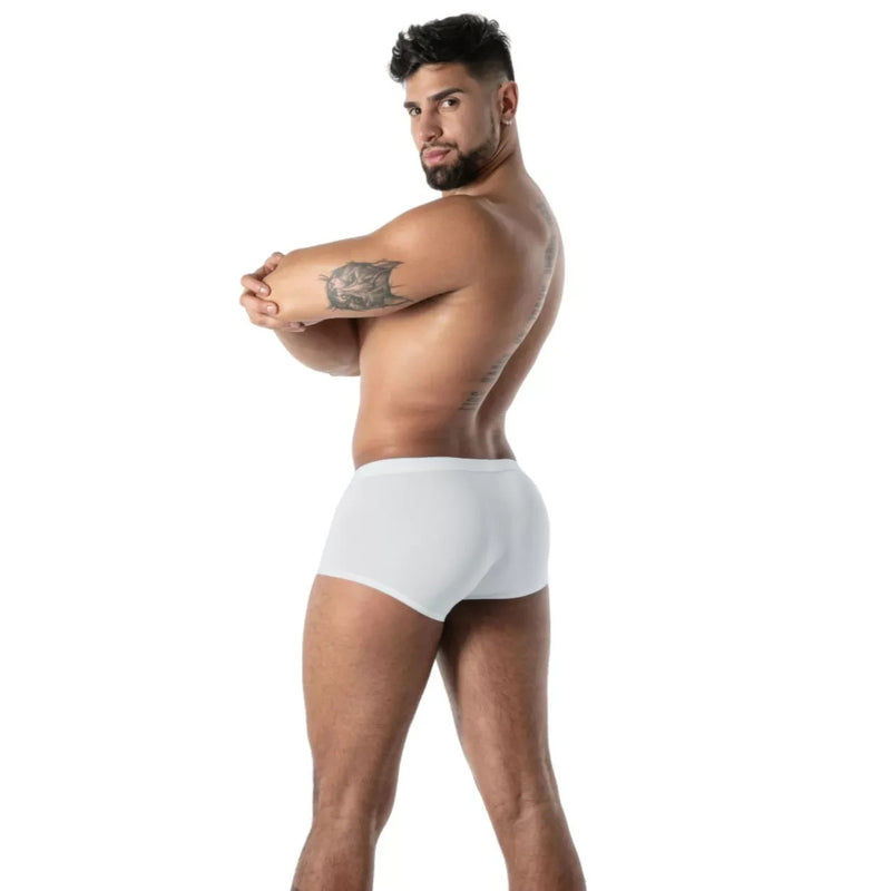 TOF PARIS Mon Amour Microfiber Boxer Trunk in White 56