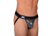 Large SKULL & BONES Jockstrap Silver Flash Jock 8
