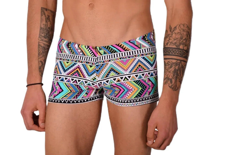 XS SMU Mens Swim Hipster Underwear Abstract 43122 MX12
