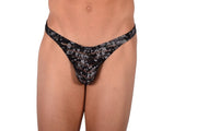 Medium Gregg Homme Thong Luxury Black Silver 3055B C22