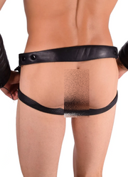 Medium SMU Leather Jockstrap Removable Codpiece 8022 MX25
