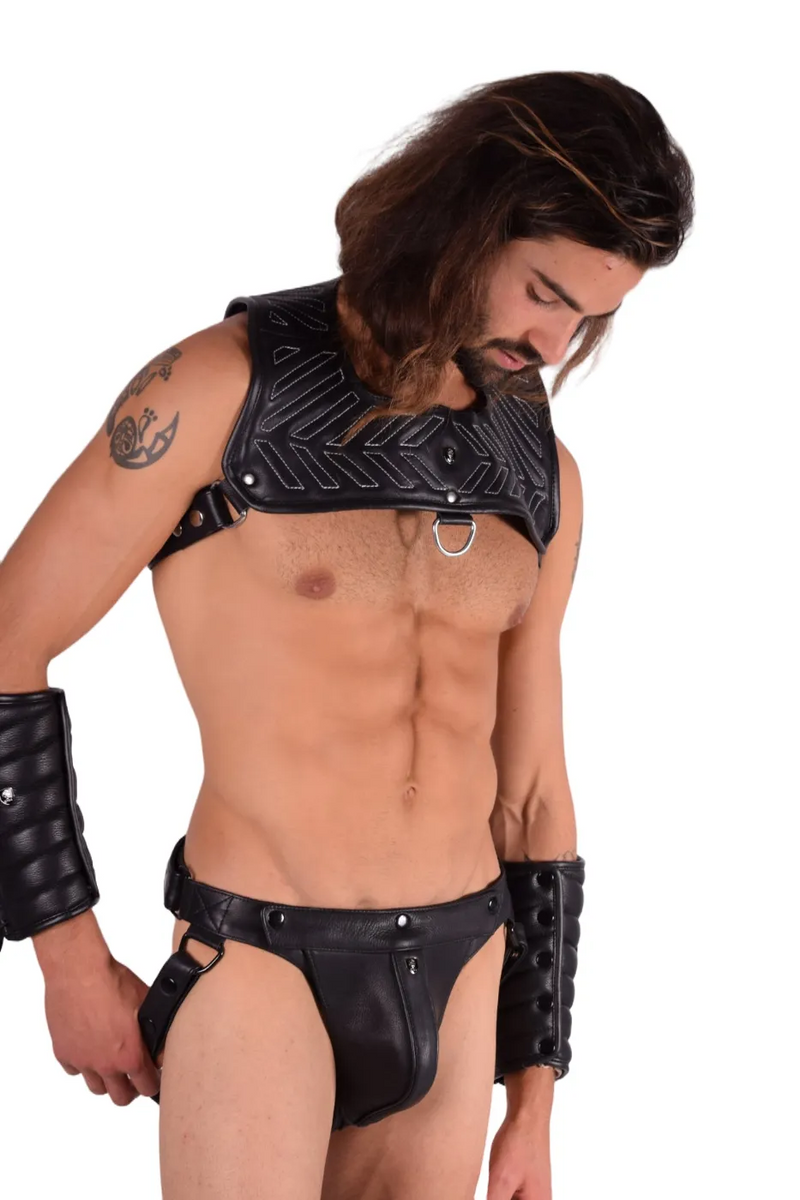 Medium SMU Leather Jockstrap Removable Codpiece 8022 MX25