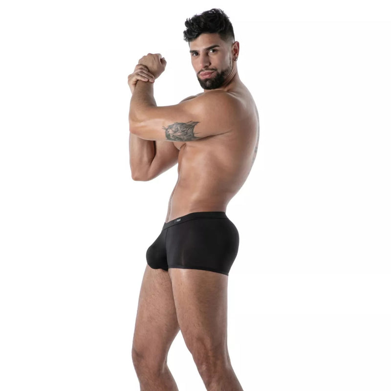TOF PARIS Stretchy Boxer Mon Amour Microfiber Trunk in Black 56