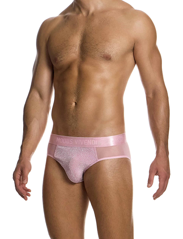 MODUS VIVENDI Delusion Classic Brief Knitted Lurex Yarns Jacquard Pink 02513 104