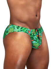 ErgoWear Swimwear Feel SW Bikini Swim Briefs Green Aqua/Leaves 1828 68