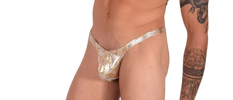 Large SMU Thong Flash Gold Silver Design 9945 LT3