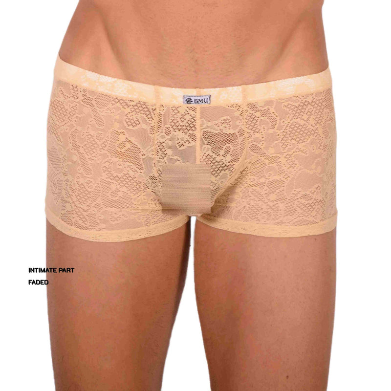 S SMU Sexy C-Thru Sand Lace Mini Hipster 33828 MX17