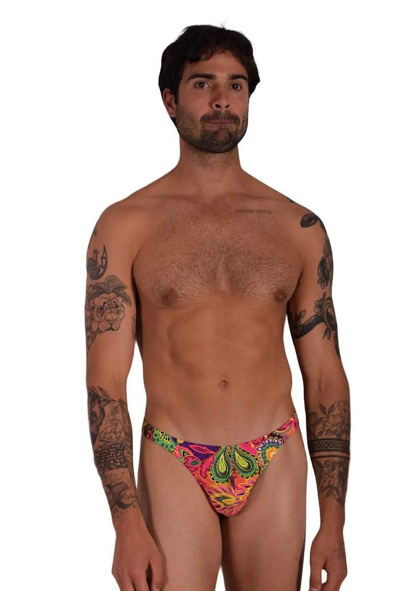 Large Vuthy Multicolor Design Thongs Swimwear 275