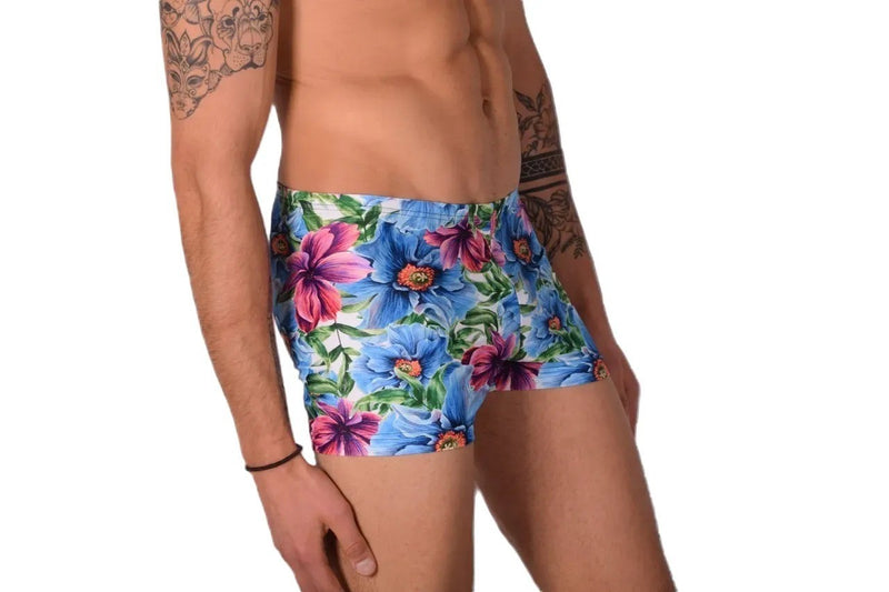 2XS SMU Mens Swim Hipster Underwear Flowers 43137 MX12
