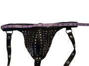 SMU  Adjustable Black Leather Jockstrap and Harness CH22 8980