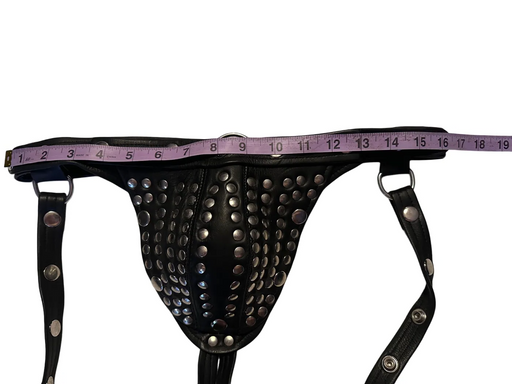 SMU  Adjustable Black Leather Jockstrap and Harness CH22 8980