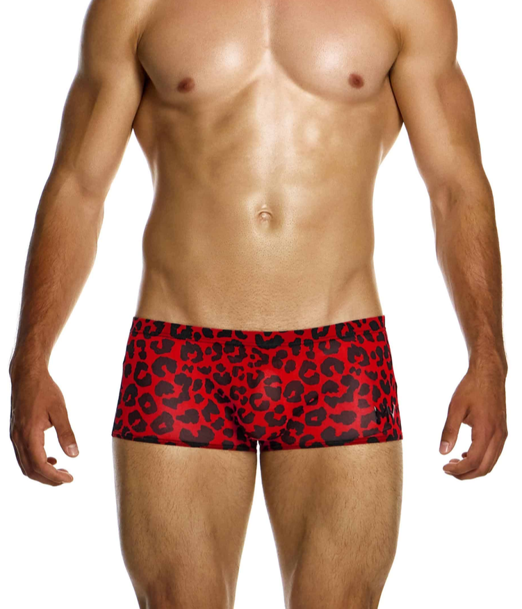 MODUS VIVENDI Leopard Mesh Brazil Boxers Trunks in Red 15422 104