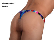 Large Vuthy Swim Thongs Blue Bars Swimwear 270