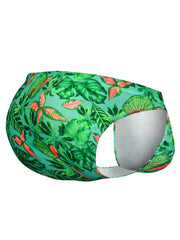ErgoWear Swimwear Feel SW Bikini Swim Briefs Green Aqua/Leaves 1828 68