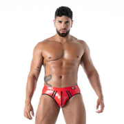 TOF PARIS Bottomless Brief Latex Second Skin Backless in Red T4