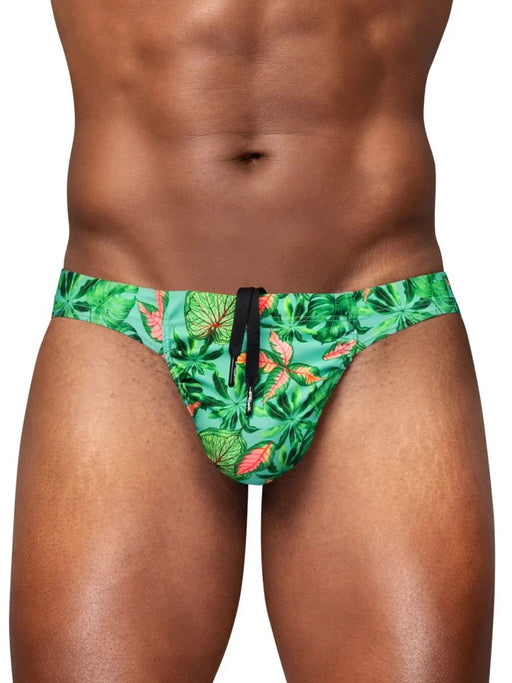 ErgoWear Swimwear Feel SW Bikini Swim Briefs Green Aqua/Leaves 1828 68