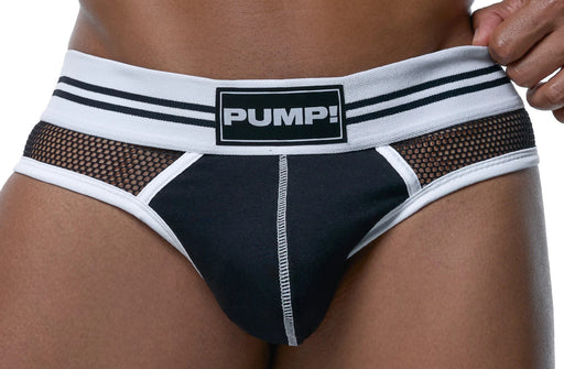 PUMP! Sail Thong Soft Black Mesh Cotton Thongs 17030 34