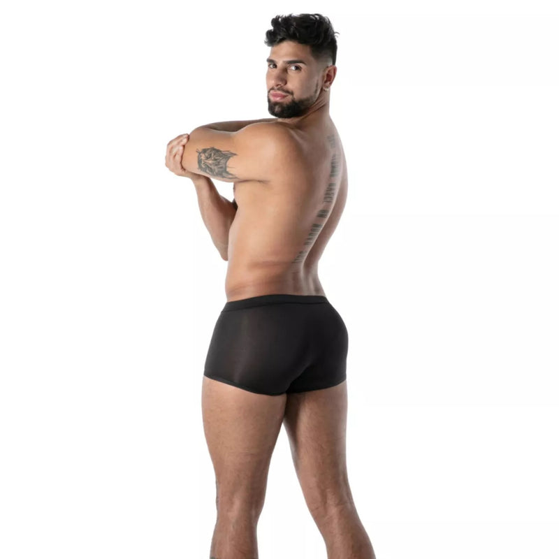 TOF PARIS Stretchy Boxer Mon Amour Microfiber Trunk in Black 56