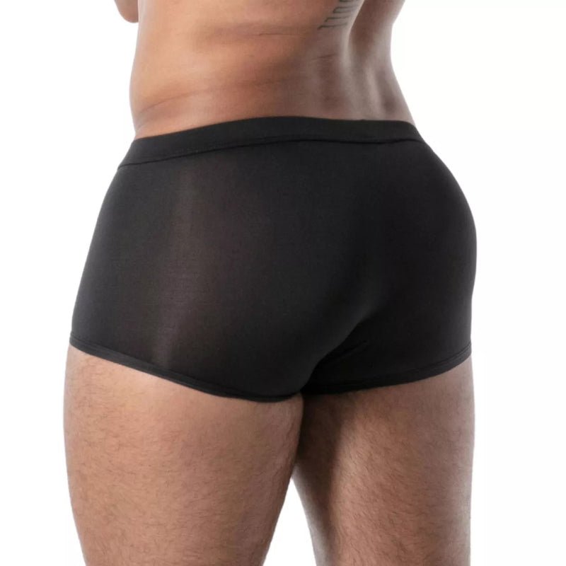 TOF PARIS Stretchy Boxer Mon Amour Microfiber Trunk in Black 56