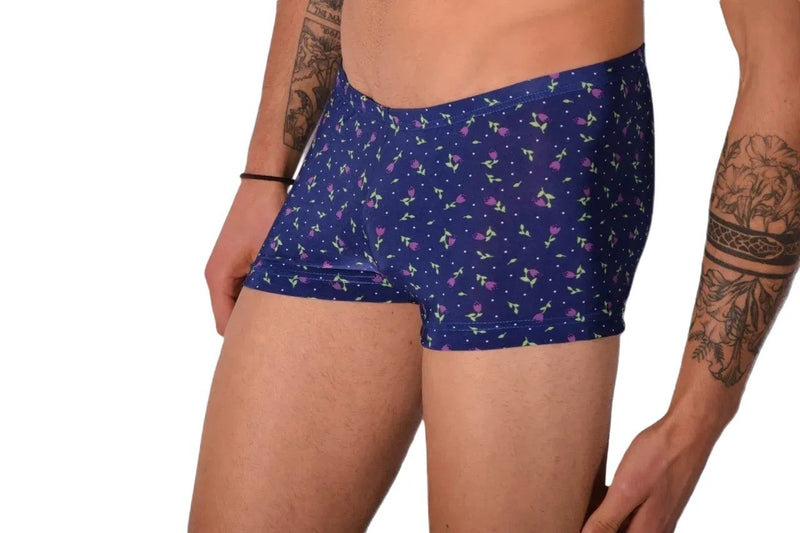 XS SMU Mens Hipster Underwear Tulips Navy 43113 MX12