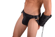 Medium SMU Leather Jockstrap Removable Codpiece 8022 MX25